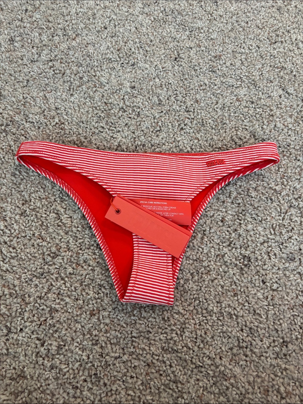 triangl swimwear Red & White Striped Bikini Bottom